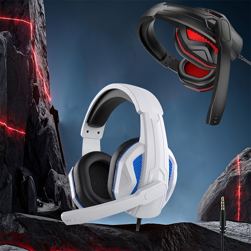 Gaming Headset Rgb - Przewodowe słuchawki nauszne z redukcją szumów