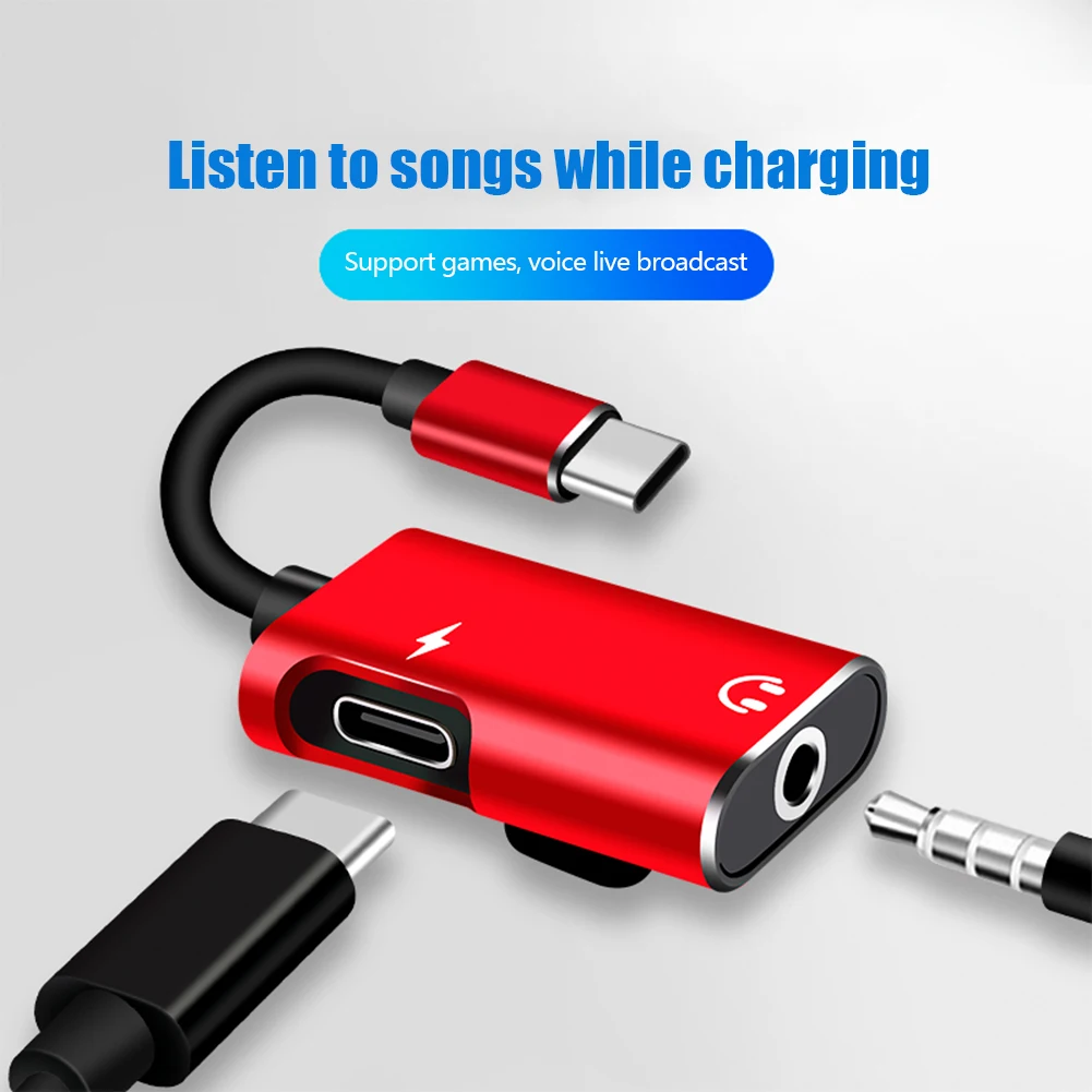 Earphone Splitter Jack - Adapter USB-C na 3,5 mm Jack
