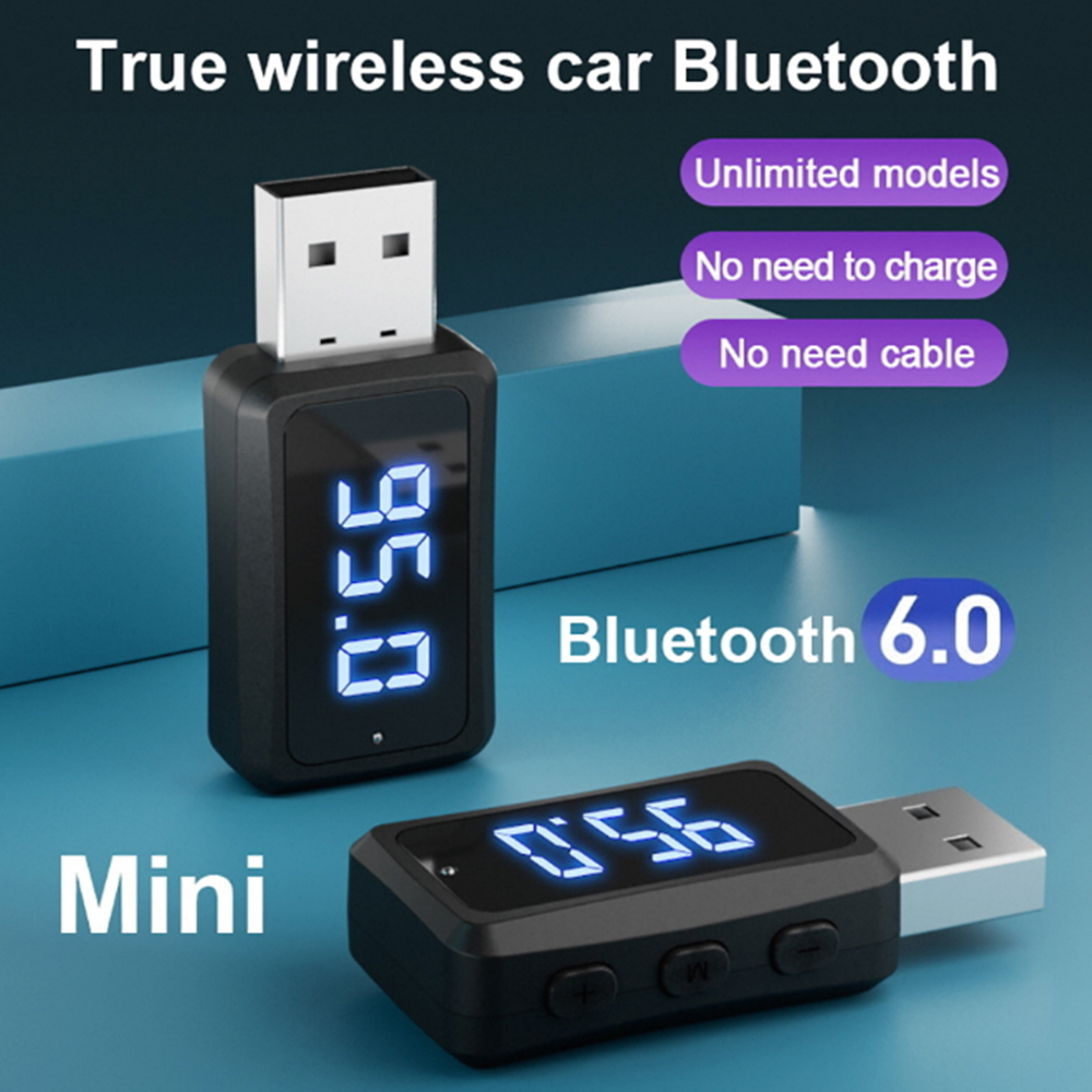 Bluetooth Adapter Receiver - Samochodowy Bluetooth 6.0 Mini USB Transmitter