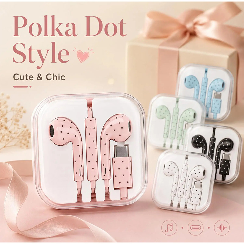 Słuchawki douszne z wzorem w k – Wired Earphone Mic recenzja i cena