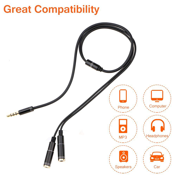 3.5mm Mic Y Mobile Audio Split – Earphone Splitter Jack recenzja i cena